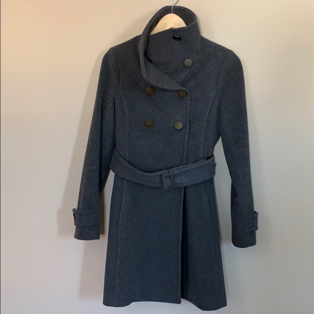 Talula Babaton Cashmere and Wool Gray Peacoat
